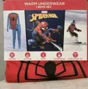 NIP Climate Right Cuddl Duds Spider-Man Boys Warm Underwear Set Boys L(10-12)