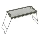 Folding Grid Table Iron Side Hanging Mesh Table for Picnic BBQ Travel (Green) Ho