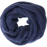 Wicked Sista Acrylic Pattern Knit Snood Casual Winter Neck Warmer One Size Navy