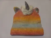 Colorful Soft Cuff Knit Unicorn Beanie Cap Girls L/XL The Children's Place NWT