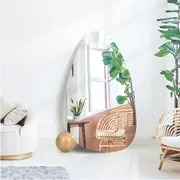 Yezi Full Length Floor Mirror 160X95cm Makeup Standing Home Decor Ball Base