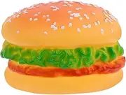 ROMISBABA Realistic Hamburger Chew Toy for Dogs and Cats Interactive Squeaky Pet Toy for Teething and Training for Small Pets Engaging Hamburger Design