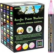 Acrylic Paint Pens for NAIDOC week, 36 Paint Markers Pens for Rock, Easter Eggs，Stone, Metal, Ceramic, Glass, Mugs, Wood, Metal, Fabric, Canvas (36 Acrylic Paint Pens（Medium Tip）)