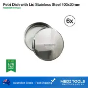 Petri Dish, Stainless Steel, 100x20mm, Non Rusting, Lab, Scientific, Premium