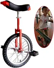 Large 20Inch/24Inch Unicycle for Adults/Big Kids/Man/Woman, 16Inch/18Inch Wheel Unicycle for Kids/Boys/Girls, Best Birthday Gift, Red (Color : Red, Size : 16") Durable TDF