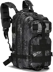 Tactical Backpack for Men - Small Army Backpack Military Rucksack 30L EDC Molle Bag no USA Flag Patch
