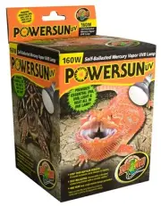 Zoo Med PowerSun UV Bulb, 160 Watt For Reptile Terrarium