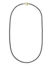 Temple St. Clair 18K Yellow Gold Black Leather Cord Necklace, 32