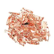 100Pcs Badge Pins, 30mm Safety Pins Bar Name Tag Pin Bulk, Rose Gold