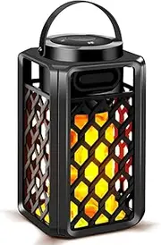 [ALOTFINNE] Bluetooth Speaker with LED Flame Light, Portable Outdoor Speaker, IP65 Waterproof, Stereo Sound for Patio, Garden, Camping, Birthday Men (Without Insert Stick)