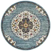 Babylon Light Blue : Round Rug