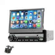 Single DIN Car Radio Stereo Retractable Touch Screen MP5 Player W/Rear Camera (for: Porsche)