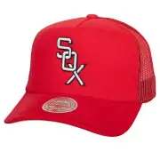 MENS MITCHELL & NESS MLB CURVEBALL TRUCKER COOP WHITE SOX - RED