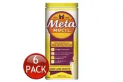 6 x METAMUCIL FIBRE SUPPLEMENT LEMON LIME SMOOTH PSYLLIUM POWDER 72 DOSES 425g