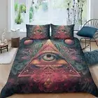 Doona Cover Set The Eye of God Printed Bedspreads Boy Man Home Textiles32