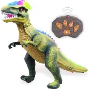 Remote Control Dinosaur Walking Roaring LED Light Eyes Robot for Kids Boys