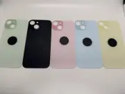 Replacement Rear Back Glass Big Hole For iPhone 15 W/ Diff. Colors, lot
