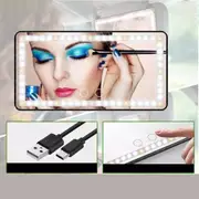 Car Sun Visor LED Makeup Cosmetic Vanity Mirror Set 3 Type Light Touch Screen