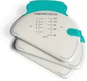 Nanobébé 100 Breastmilk Storage Bags Refill Pack – Fast, Even Thawing & Warming – Breastfeeding Supplies Lay Flat to Save Space & Track Pumping – Breastmilk Bags for Freezer or Fridge
