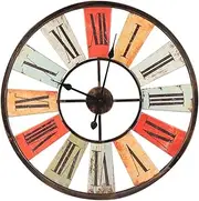 Garden Clocks Outdoor, 26 Inches Rustic Vintage Wall Clock Outdoor Clocks for The Garden Wall Mounted Silent Quartz Clock Outside Clock Outdoor Garden Wall Clock Indoor Outdoor Dec