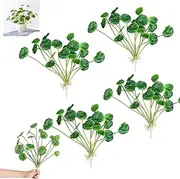 Seven Leaf Lotus, Simulated Lotus Leaf, 7 Leaf Lotus Plant, 2024 New Seven Leaf Lotus Plant, Artificial Lotus Flower, Artificial Lotus Leaf Plastic Flowers for Decoration (4pcs)