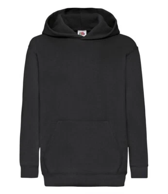 Fruit of the Loom Black Kids Hoody age 12/13 BNWT