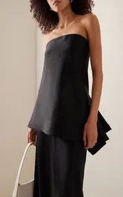 [Maticevski] Laure Cotton-Blend Strapless Swing Top