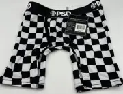 PSD Checkered Flag Pattern NWT Youth Underwear Black & White Youth Size Small