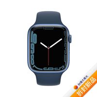 【快速出貨】Apple Watch S7 GPS版 45mm藍色鋁金屬錶殼配藍色運動錶帶(MKN83TA/A)(美商蘋果)【拆封新品】
