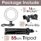 LED Photography Light Selfie Ring Light Lamp with Tripod for Phone Holder Stand