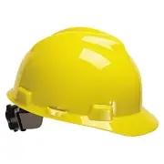 V-Gard Slotted Hard Hat Cap, Fas-Trac III Suspension, Yellow MSA 475360