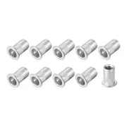 Rivet Nuts (1/4"-20) 100Pcs, Aluminum Alloy Threaded Insert Nuts