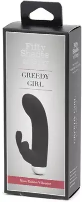 Fifty Shades of Grey Greedy Girl Rechargeable Mini Rabbit Vibrator Black