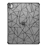 iPad Pro 13-inch (M4) iPad Impact Case Abstraction Lines #2 Black and White