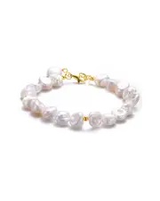 Genevive 14K Over Silver 10-11mm Pearl Bracelet