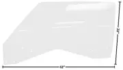 1969 Chevelle, GTO Coupe, Hardtop, Convertible Door Glass Clear - LH New