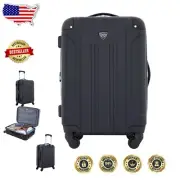 Chicago 20" Expandable Hardside Spinner Luggage - Lightweight & Durable Black