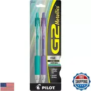 PILOT G2 Metallics Refillable and Retractable Rolling Ball Gel Pens, Fine Poi