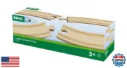 BRIO World 33342 - Large Curved Wooden Tracks | 4-Piece Toy Train Set Extensi