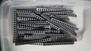 Lego Dark Bluish Gray Bricks 1x16 Technic 3703 Lot of 30