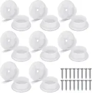 Amyhill Plastic Closet Pole Socket White Rod Holders Bracket