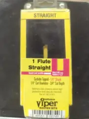 Oldham Viper Straight 1 Flute #27 1/4 Shank 1/4 Cut Dia. 3/4 Cut Depth