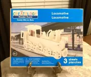 LOCOMOTIVE Train Creatology Wooden Puzzle, New, Sealed, Steam Engine Locomotive