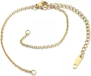 [Hailong Ming] 3x Bracelet, Necklace, Extension Chain, Extension Chain, Jewelry Extension, End Pieces, Connections for Bracelets, Foot Chains,