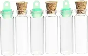 GOOHOCHY 40pcs Mini Glass Jars Cork Tops Diy Decorative Wish Bottles for Wedding Party Home Decor