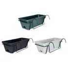 Balcony Railing Planter Rectangular Hanging Flowerpot Plant Basket Window.