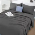 Soft High Thread Count Microfiber Sheet Sets, 4Pc Bedding Set, Deep Pockets, Bre
