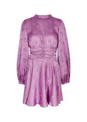 Bytimo Floral-jacquard Satin Mini Dress - Fuchsia - L (UK14 / L) L (UK14 / L)