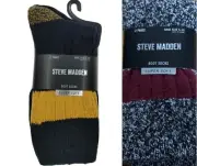 Steve Madden Women's 2 Pairs Super Soft Lurex Colorblock Boot Sock