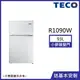 【TECO東元】93公升一級能效雙門冰箱珍珠白 R1090W_廠商直送